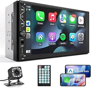 Leadfan Double Din Car Stereo with Apple Carplay